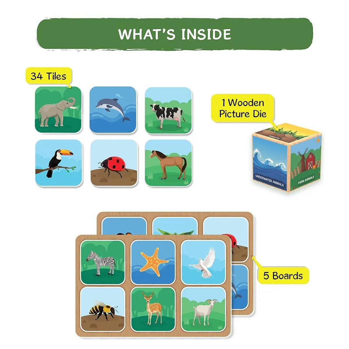Skillmatics Memory Match Board Game : Animal Planet - Fun & Fast Memory Game for Kids Ages 3 to 7