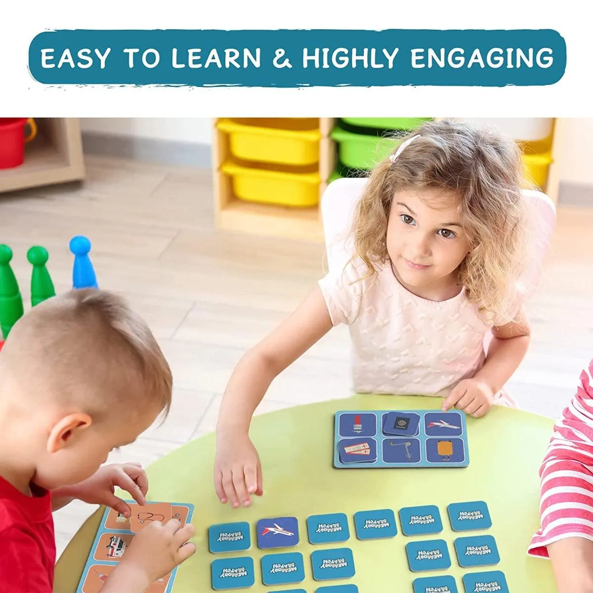 Skillmatics Memory Match Board Game : Where Things Belong Fun & Fast - Memory Game for Kids Ages 3 to 7