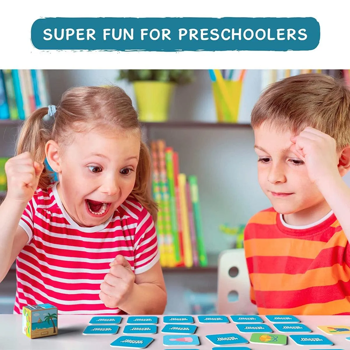 Skillmatics Memory Match Board Game : Where Things Belong Fun & Fast - Memory Game for Kids Ages 3 to 7