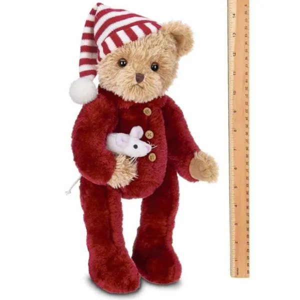 Sleepy & Squeek Christmas Plush Teddy Bear and Mouse