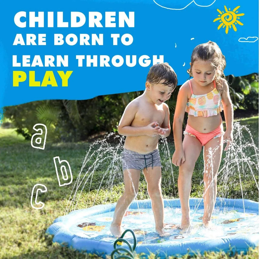 Splash Pad Baby Pool & Sprinkler, Outdoor Water Summer Toy