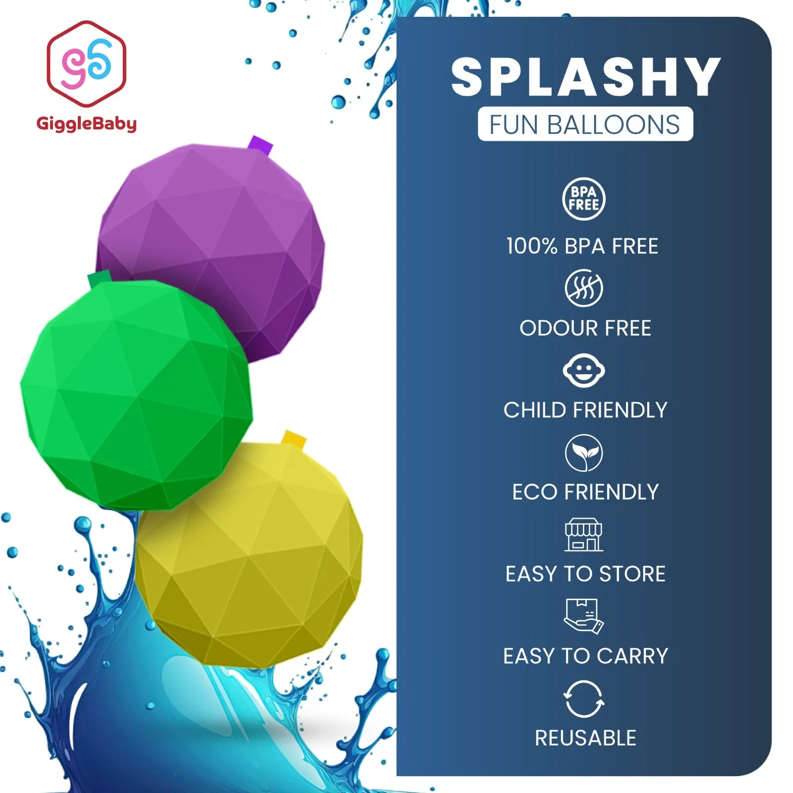 Splashy Fun Balloons (Pack of 8)
