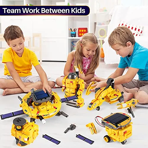 STEM Projects for Kids Age 8-12, Science Kits for Boys, Solar Robot Space Toys Gifts for 8-14 Year Old Teen Boys Girls, 120Pcs Building Experiments Robots for Teenage Ages 9 10 11 12.