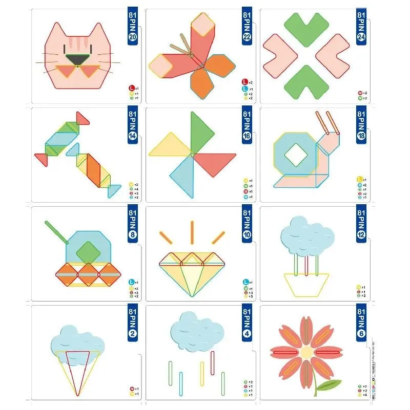 STEM Rubber Band Pattern Board Game