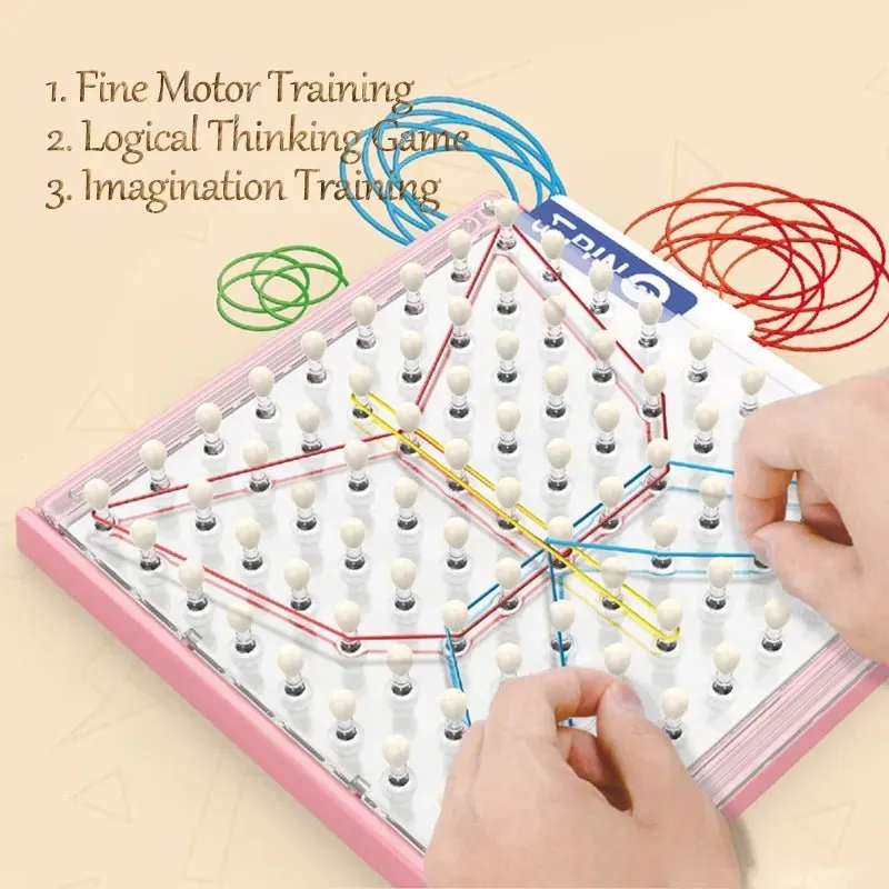 STEM Rubber Band Pattern Board Game