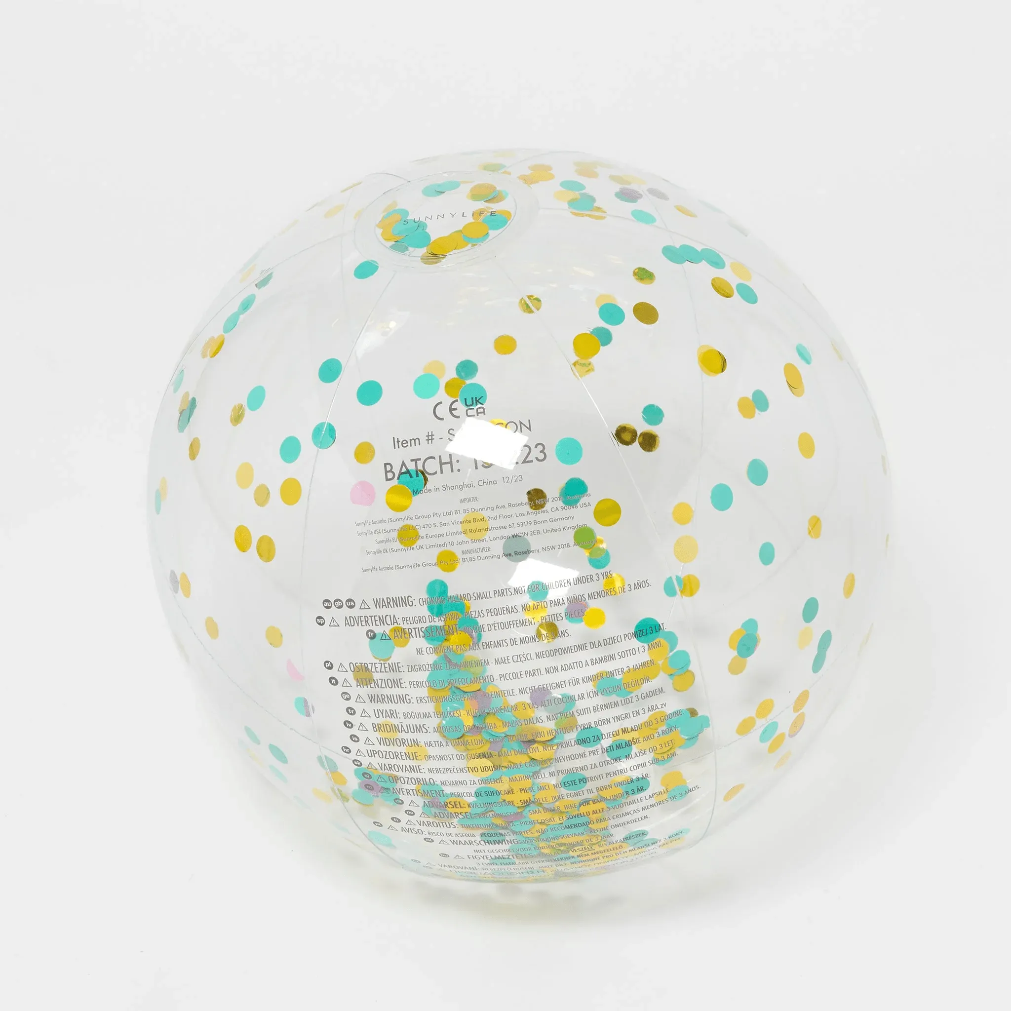 SUNNYLiFE Inflatable Beach Ball Confetti Multi
