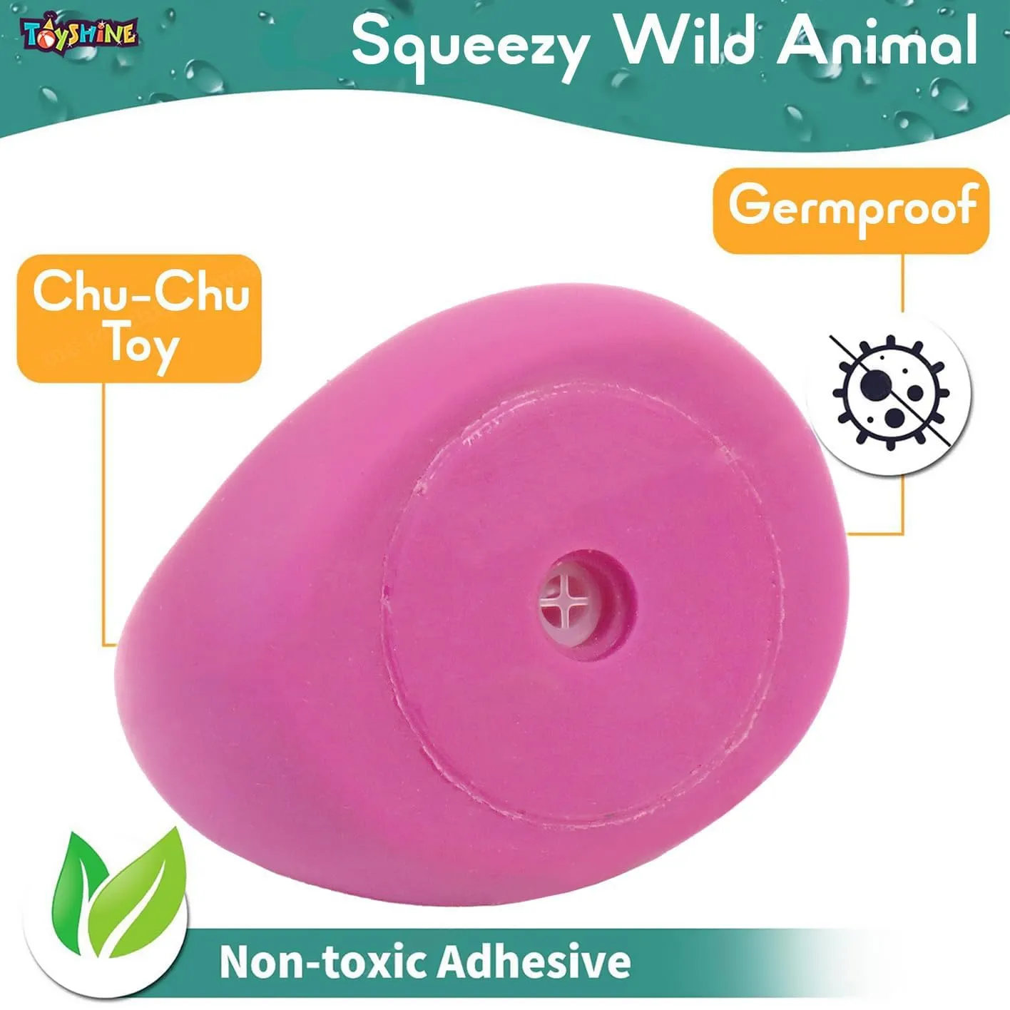 Toyshine Baby Pool Toys | 3 ft. Bath Tub with 12 pc Chu Chu Squeezy Animal | Toys for 1-3 Years Indoor & Outdoor Swimming Pool for Kids