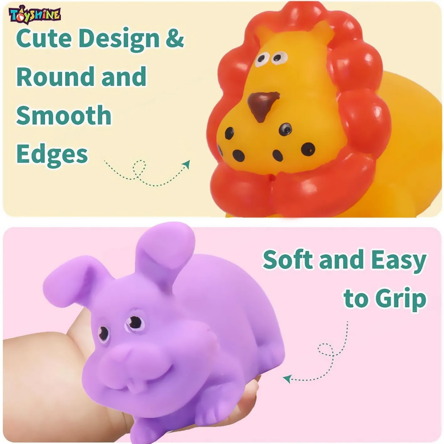 Toyshine Baby Pool Toys | 3 ft. Bath Tub with 12 pc Chu Chu Squeezy Animal | Toys for 1-3 Years Indoor & Outdoor Swimming Pool for Kids