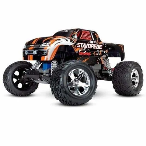 Traxxas 36054-4-ORNG Stampede® 1/10 Scale Monster Truck Orange 2wd XL-5 No Battery or Charger
