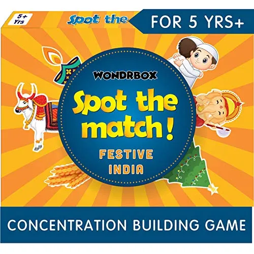WONDRBOX Kids Card Games for Kids. (Spot The Match)