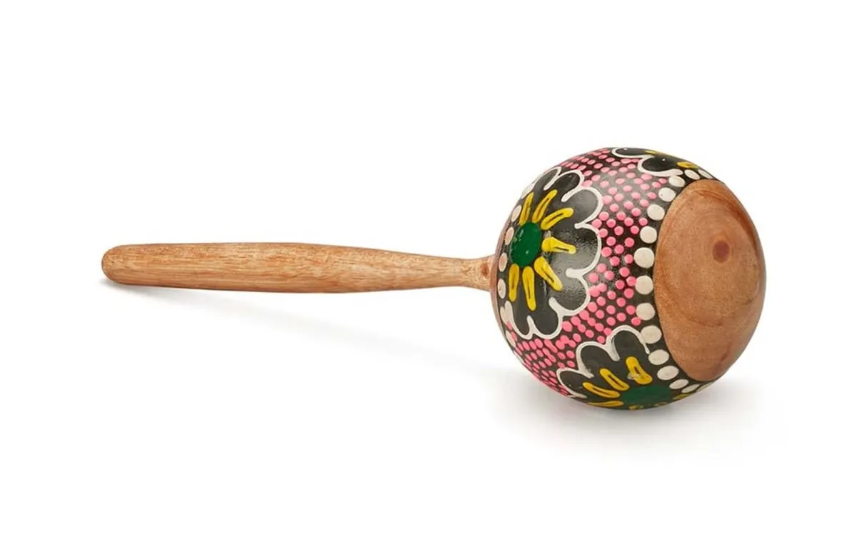 Wooden Maracas Shaker Painted