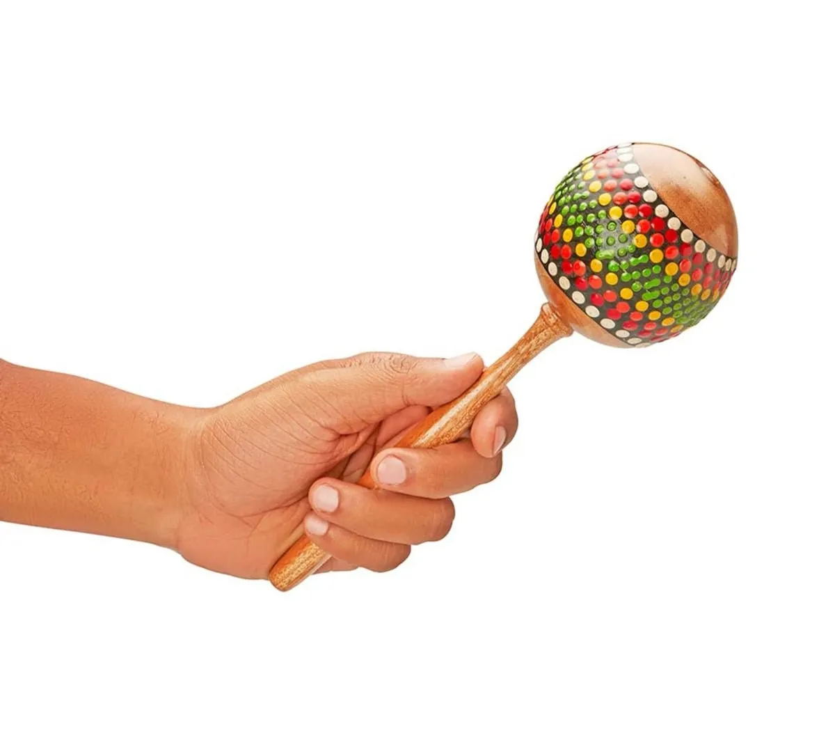 Wooden Maracas Shaker Painted