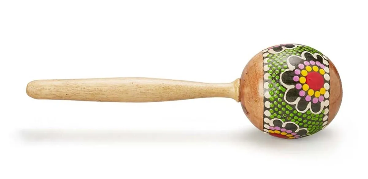 Wooden Maracas Shaker Painted