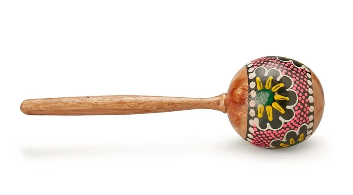 Wooden Maracas Shaker Painted