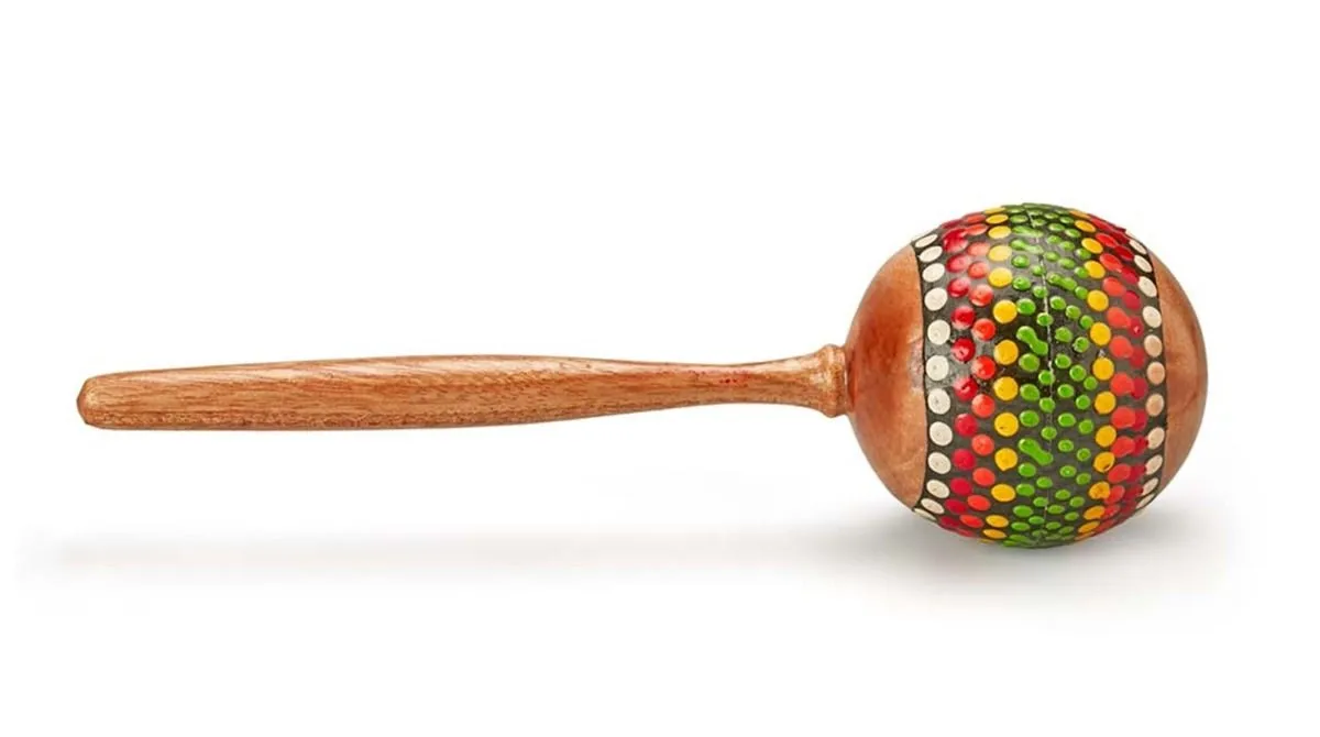 Wooden Maracas Shaker Painted