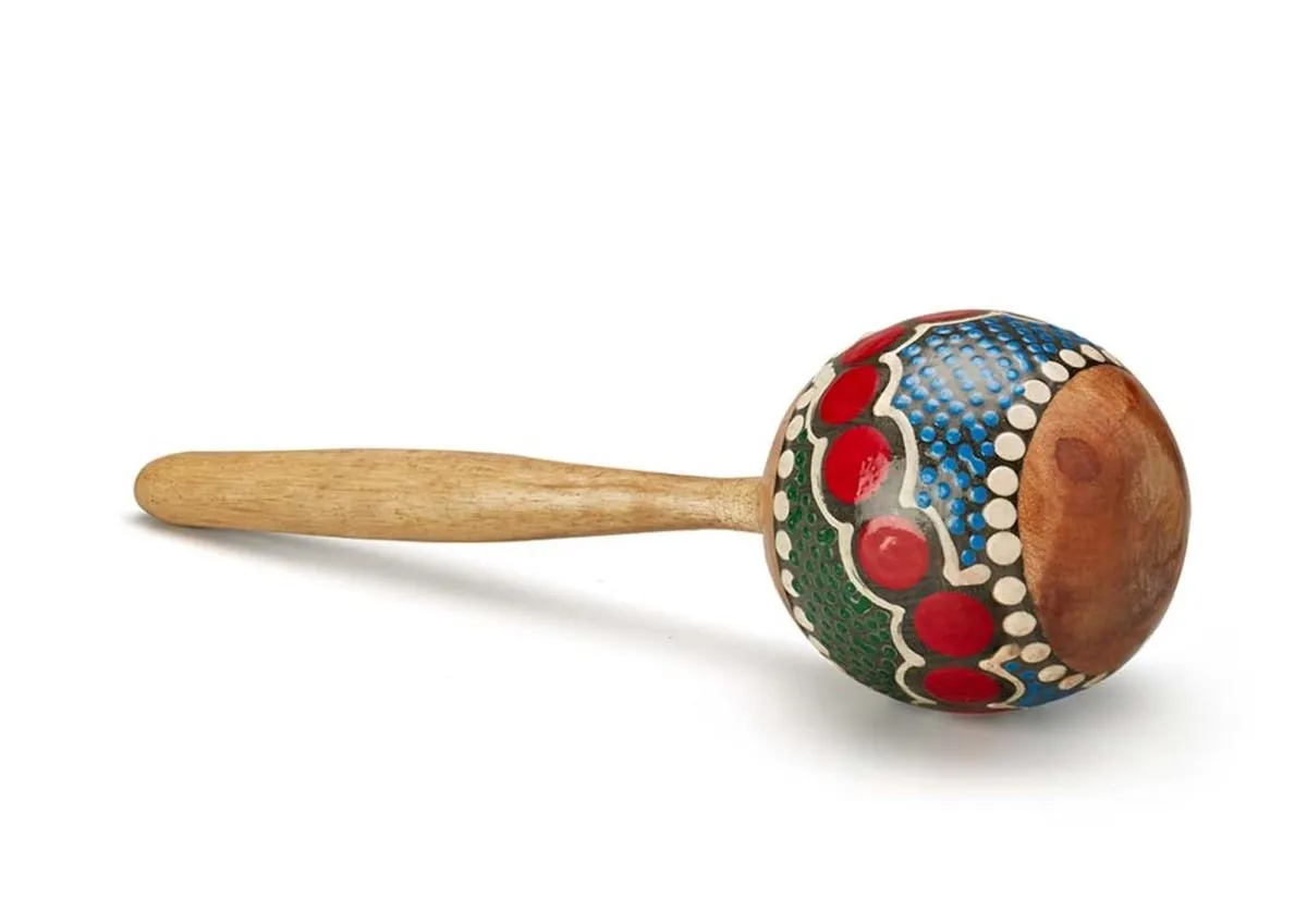 Wooden Maracas Shaker Painted