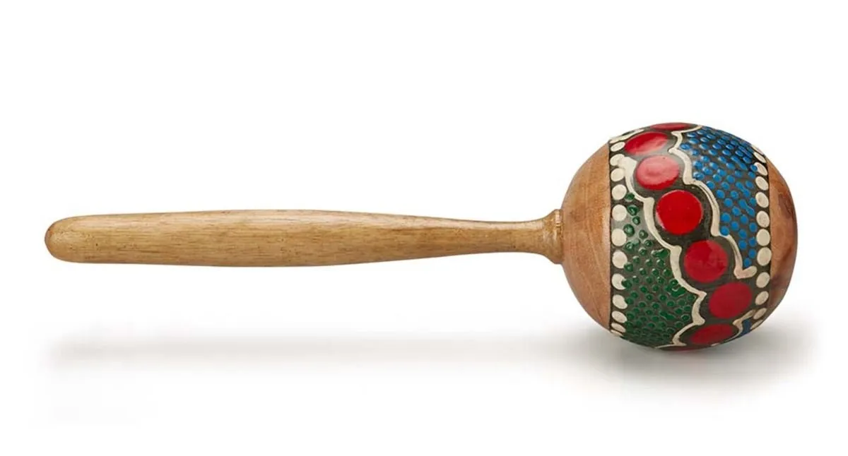 Wooden Maracas Shaker Painted