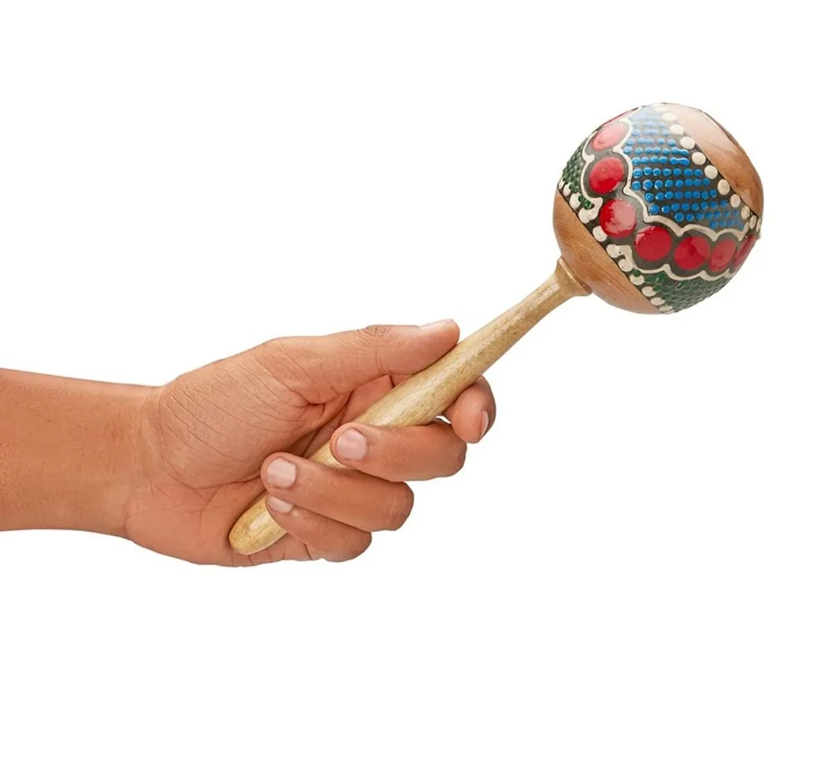 Wooden Maracas Shaker Painted