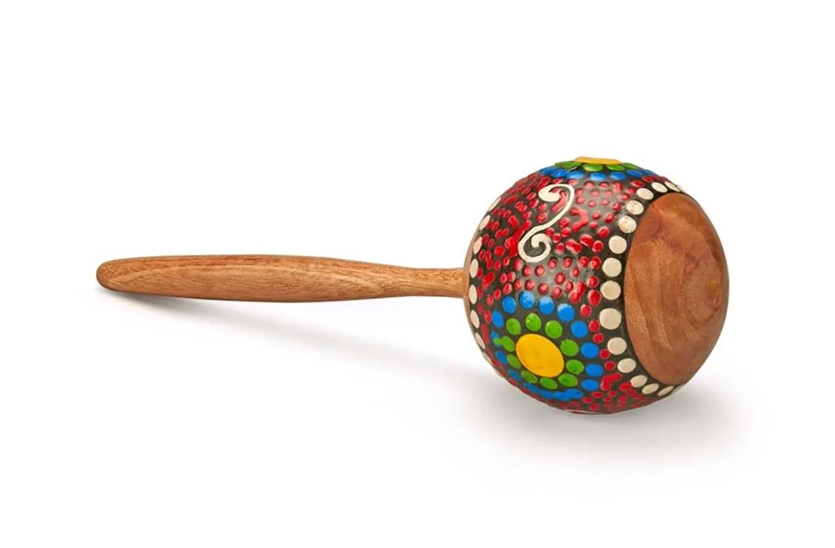 Wooden Maracas Shaker Painted