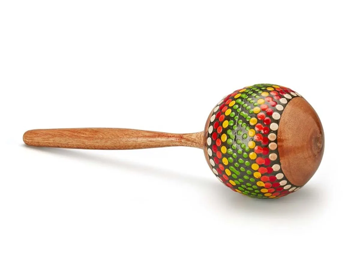 Wooden Maracas Shaker Painted