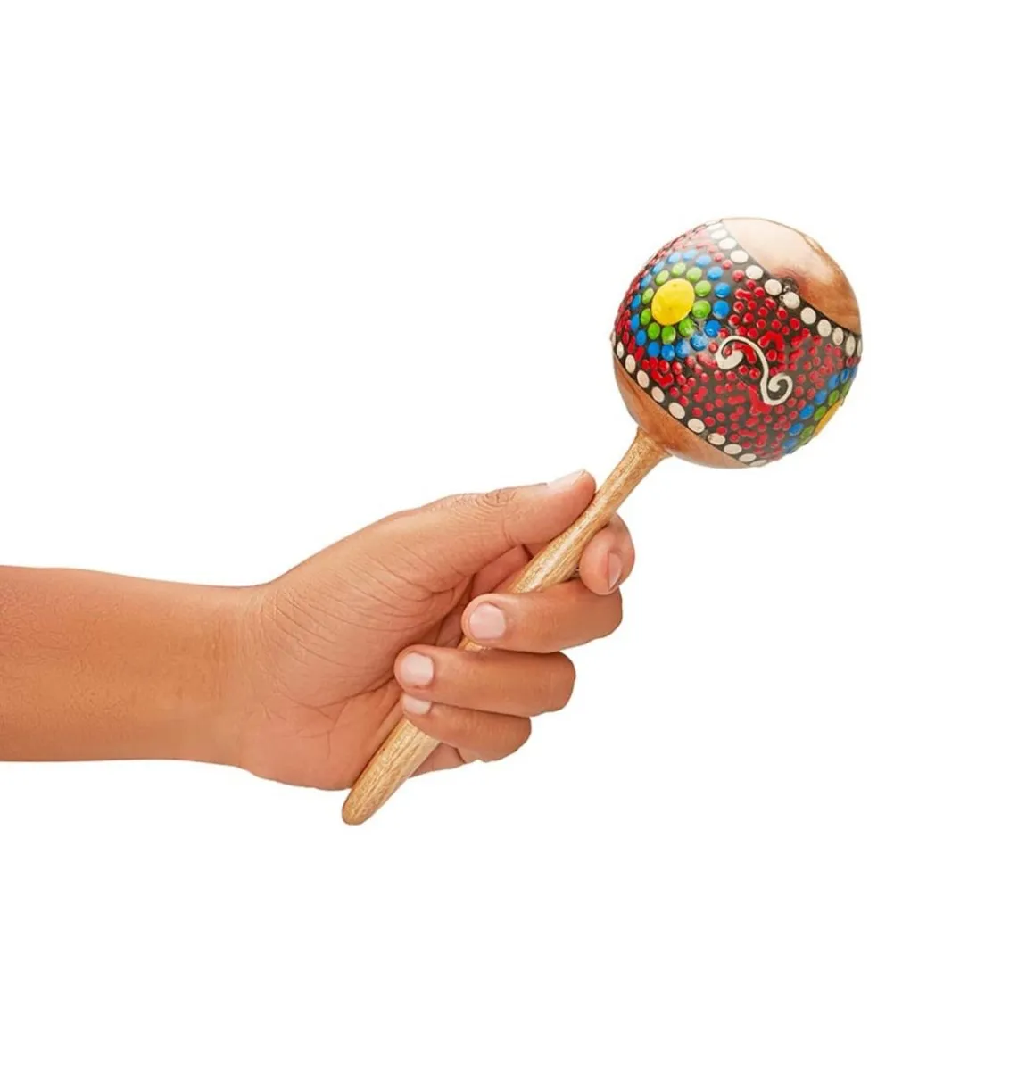 Wooden Maracas Shaker Painted